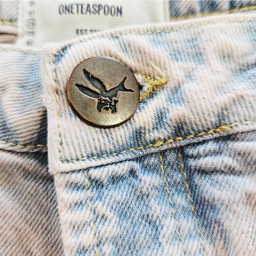 Free People x One Teaspoon Jackson Wide Leg Jeans Limited Edition Pink Haze 28 - Picture 8 of 15